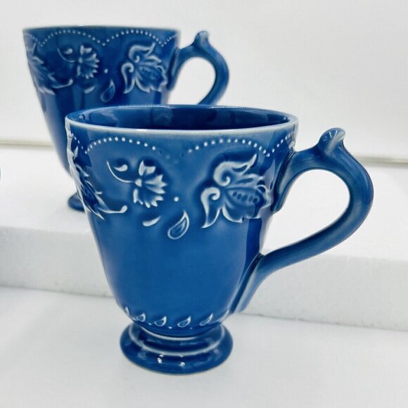 (3) J. Willfred Sadek VERA BRADLEY MY HOME Blue 4.5" Mugs Portugal - Picture 3 of 10